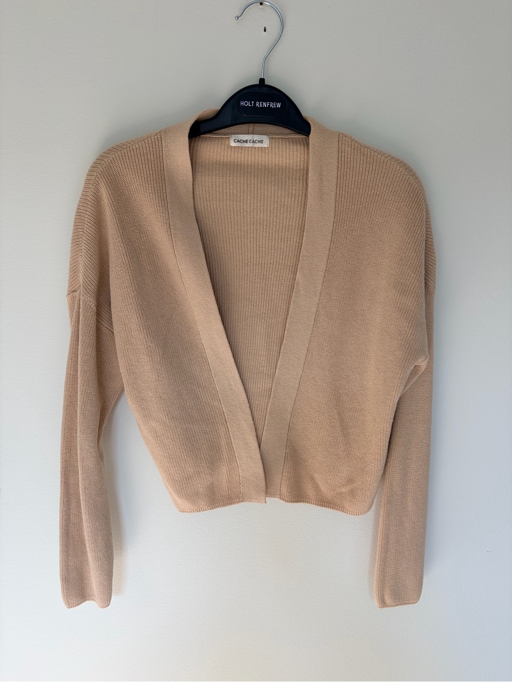 Cropped Open-Front Cardigan